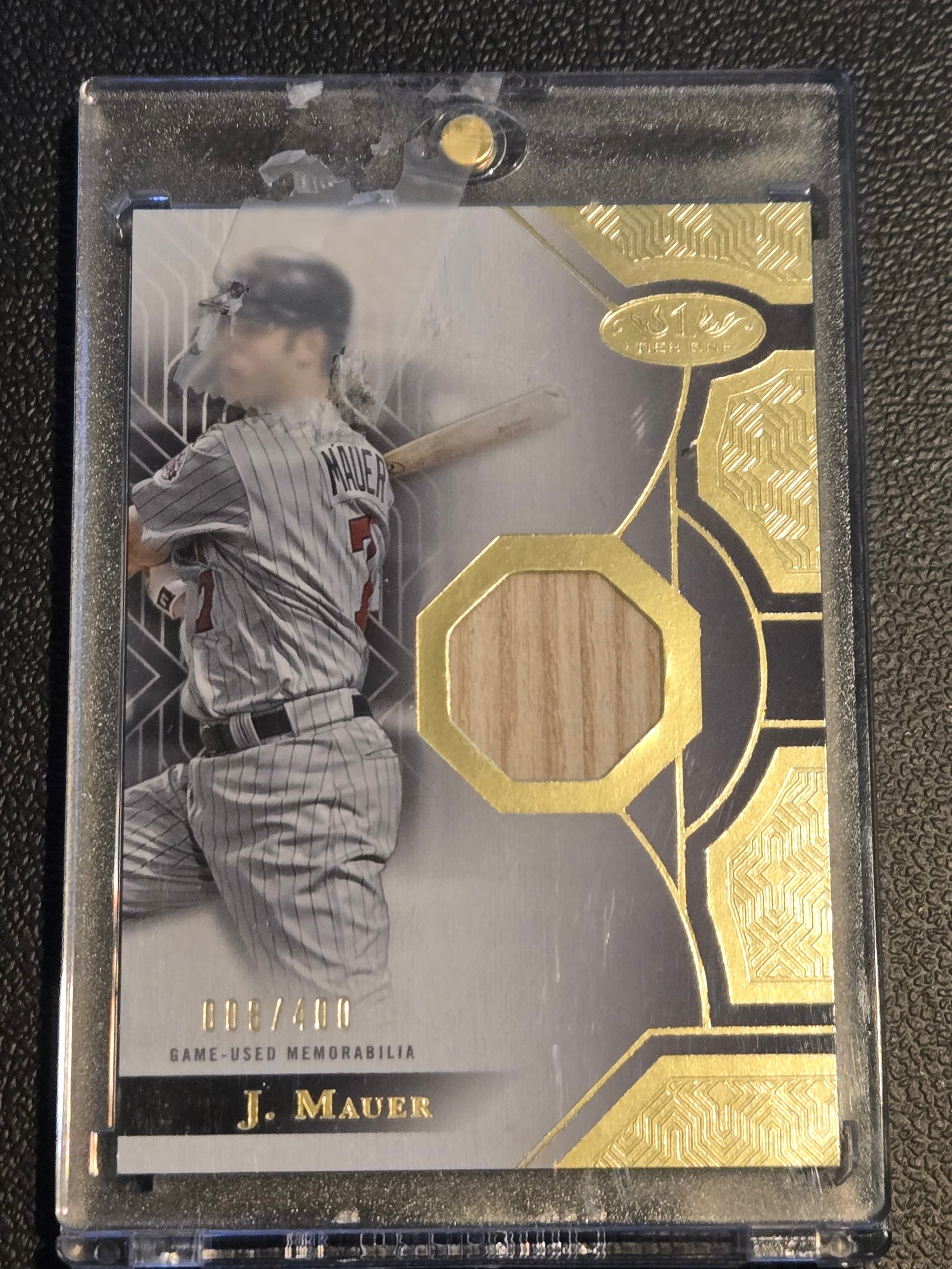 2023 Topps Tier One #T1R-JMA Joe Mauer Tier One Relics (Design B) 008/400 - Image 1