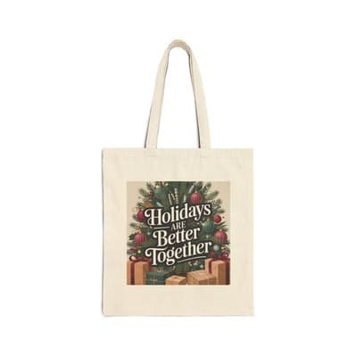 Holidays Are Better Together Tote Bag, Eco-Friendly Shopping Bag, [...] - Image 1
