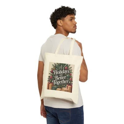 Holidays Are Better Together Tote Bag, Eco-Friendly Shopping Bag, [...] - Thumbnail 3