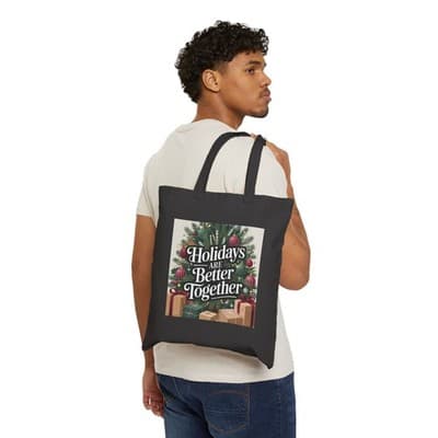 Holidays Are Better Together Tote Bag, Eco-Friendly Shopping Bag, [...] - Thumbnail 3