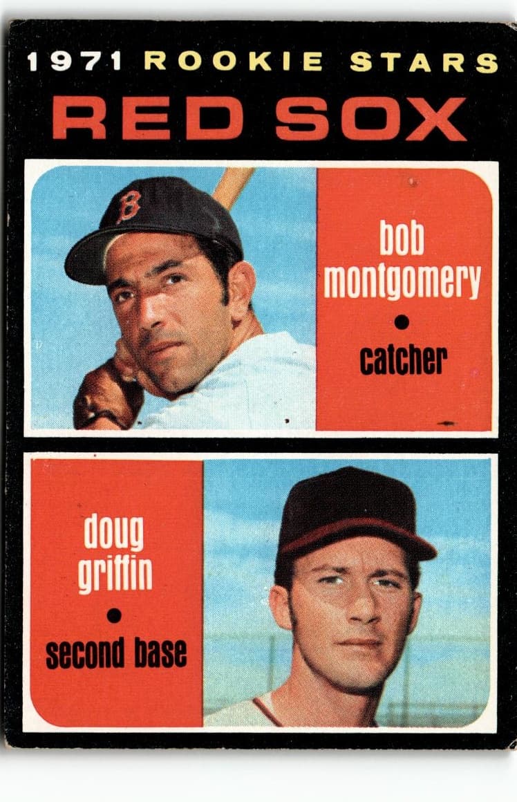 1971 Topps #176 Red Sox 1971 Rookie Stars (Bob Montgomery / Doug Griffin) - Image 1