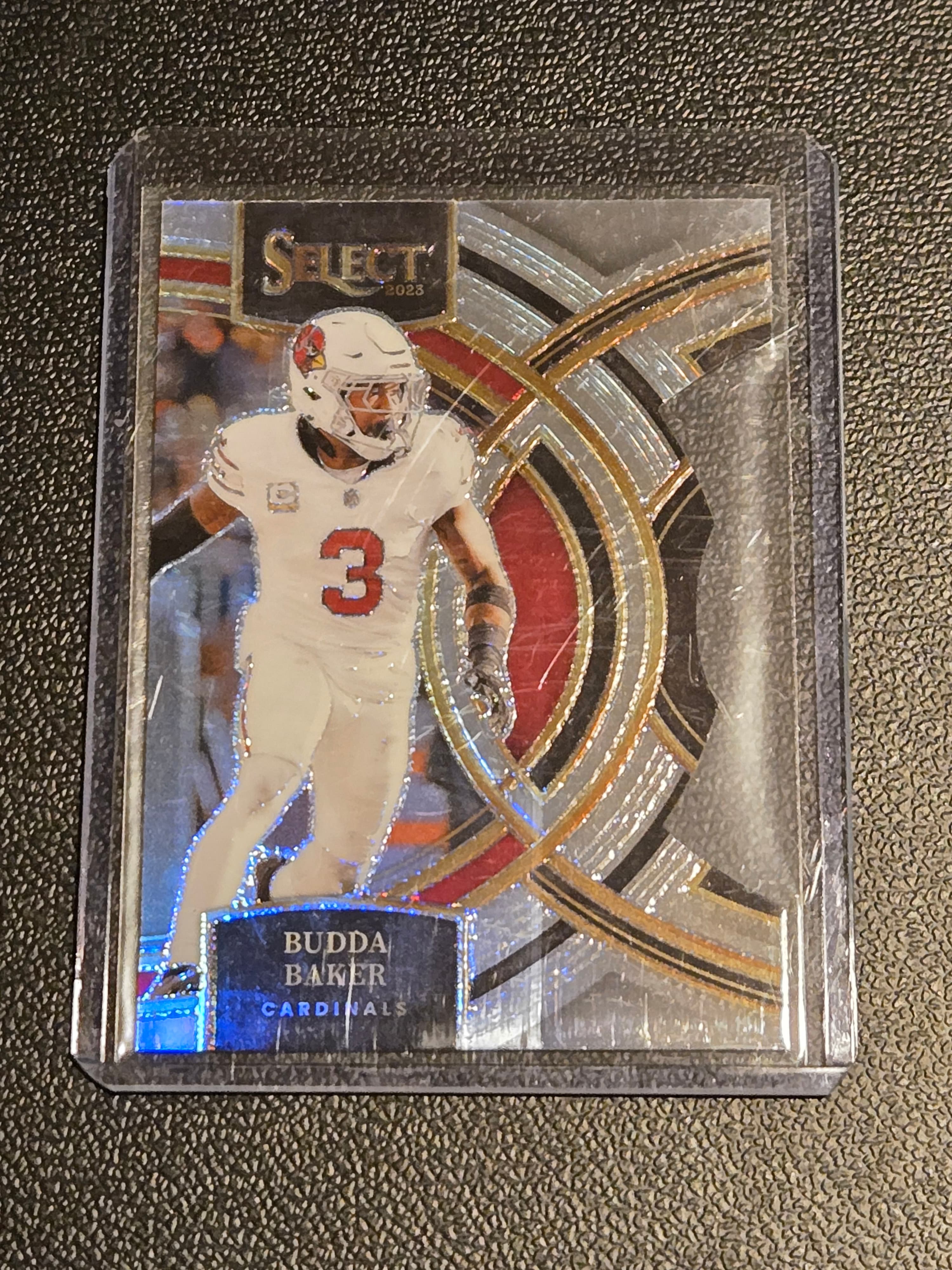 2023 Panini Select #107 Budda Baker Silver Prizms Die Cuts - Image 1