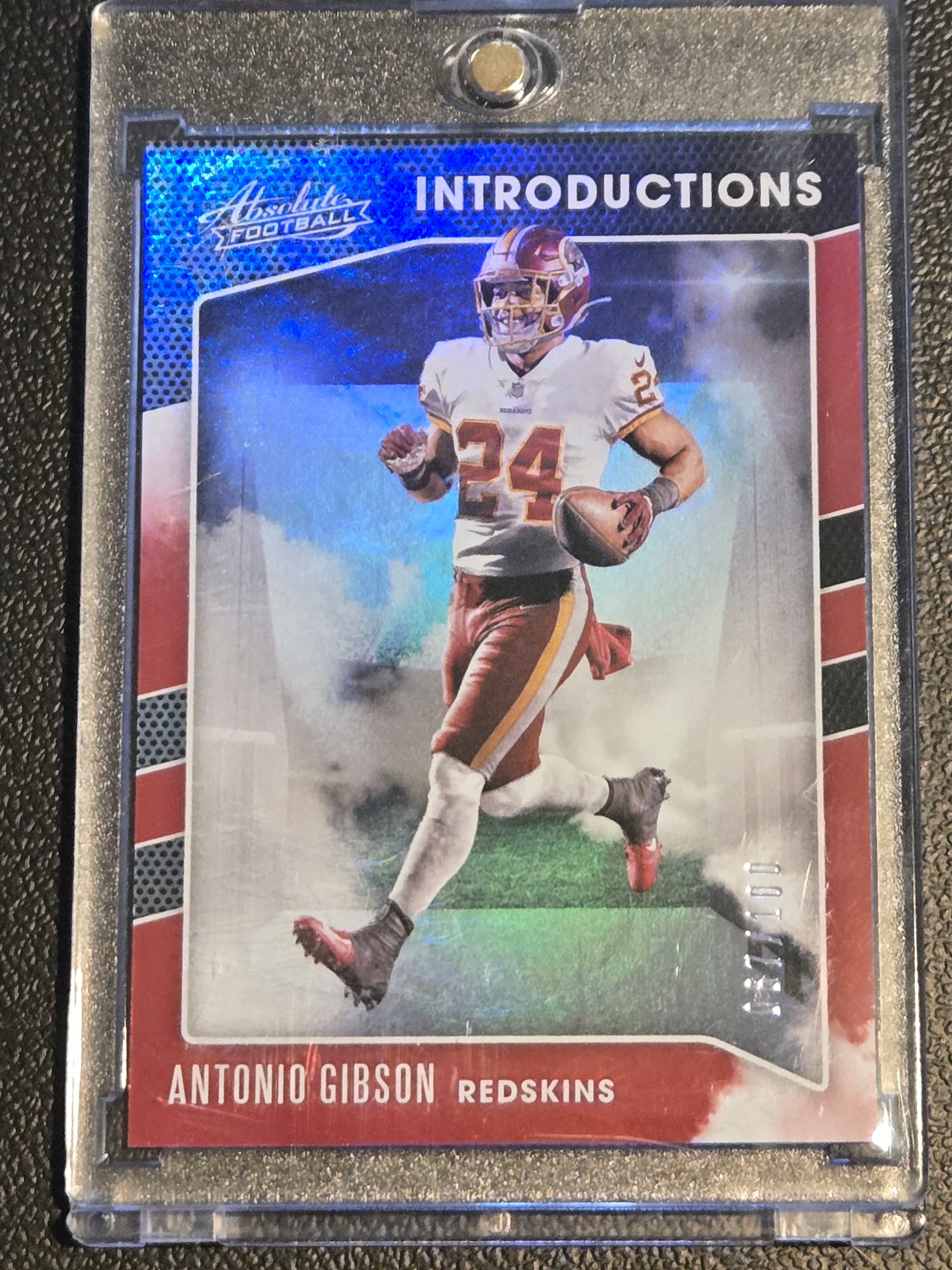 2020 Panini Absolute #I-AG Antonio Gibson Introductions Spectrum Red #/100 - Image 1