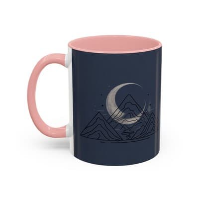 Midnight Mountain Moon Mug, Ceramic Cup, 11oz 15oz Tea Cup, Kitchen Decor Gift, - Thumbnail 7