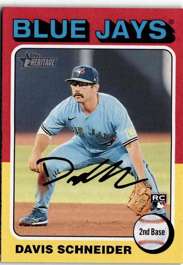 2024 Topps Heritage #425 Davis Schneider - Image 1