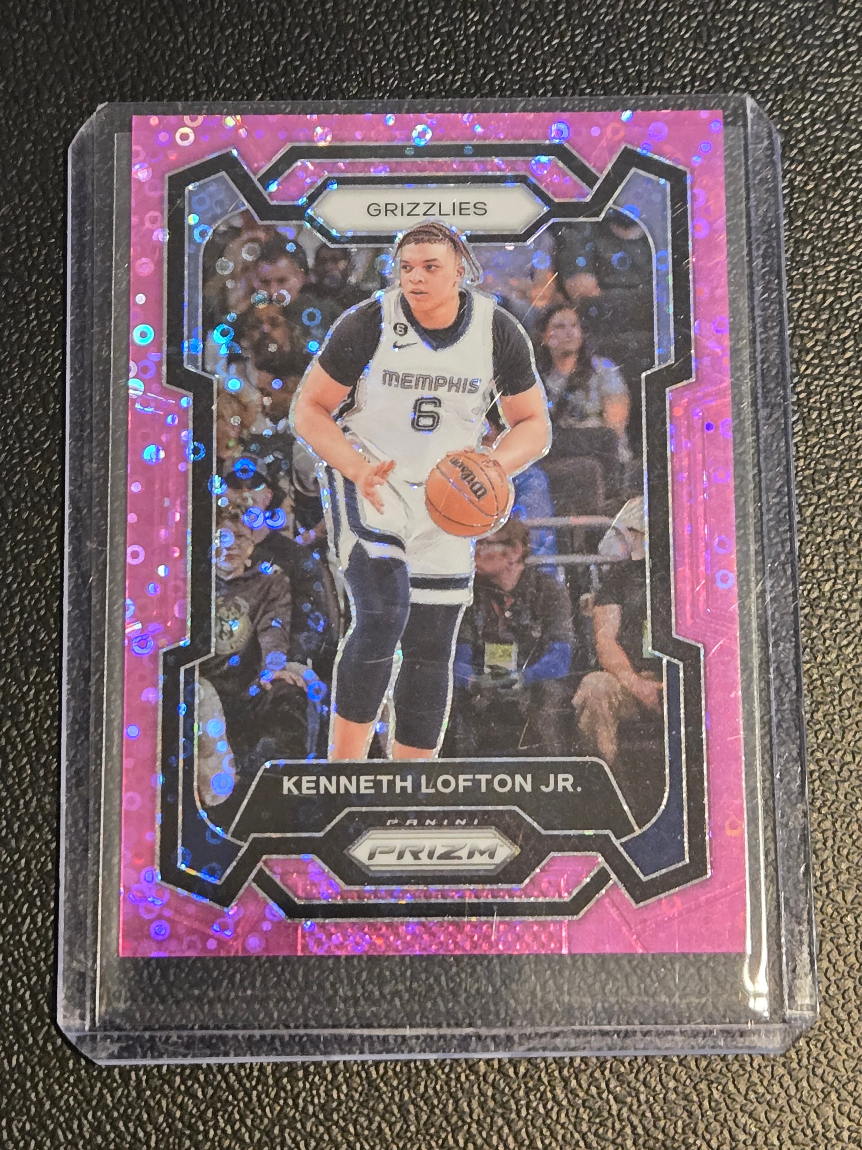 2023-24 Panini Prizm #79 Kenneth Lofton Jr. Prizms Fast Break Pink #/50 - Image 1