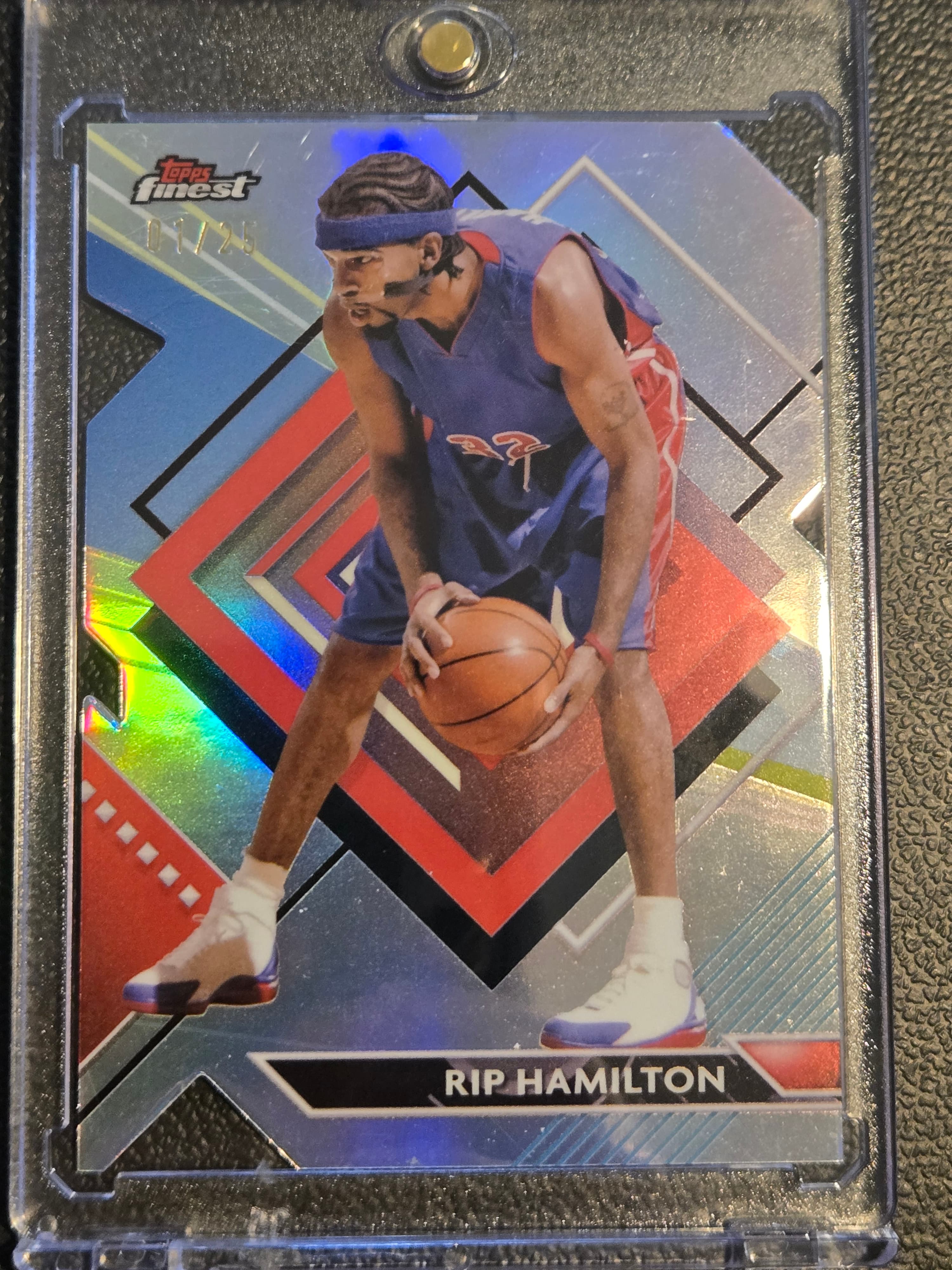 2023-24 Finest #265 Rip Hamilton Refractors Die Cut #/25 - Image 1