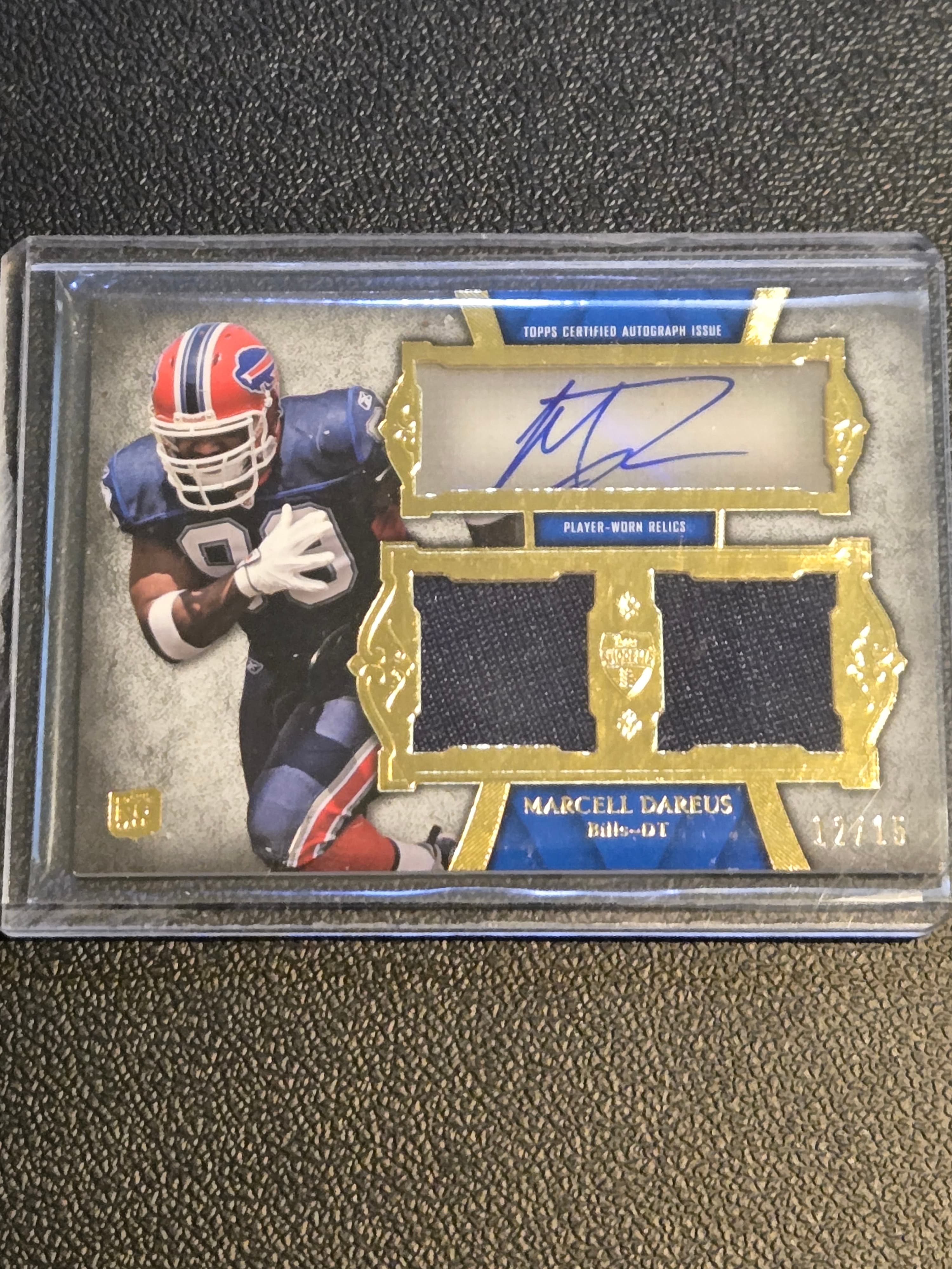 2011 Topps Supreme #SADR-MD Marcell Dareus Autographed Dual Relics #/15 - Image 1