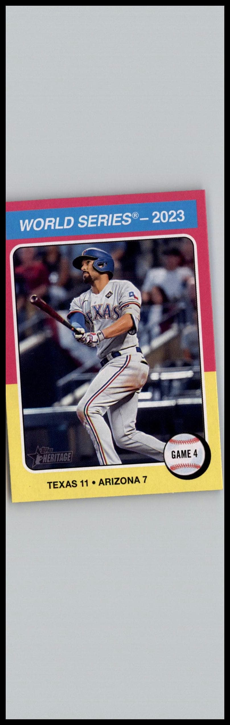 2024 Topps Heritage #464 World Series 2023: Game Texas Rangers - Image 1