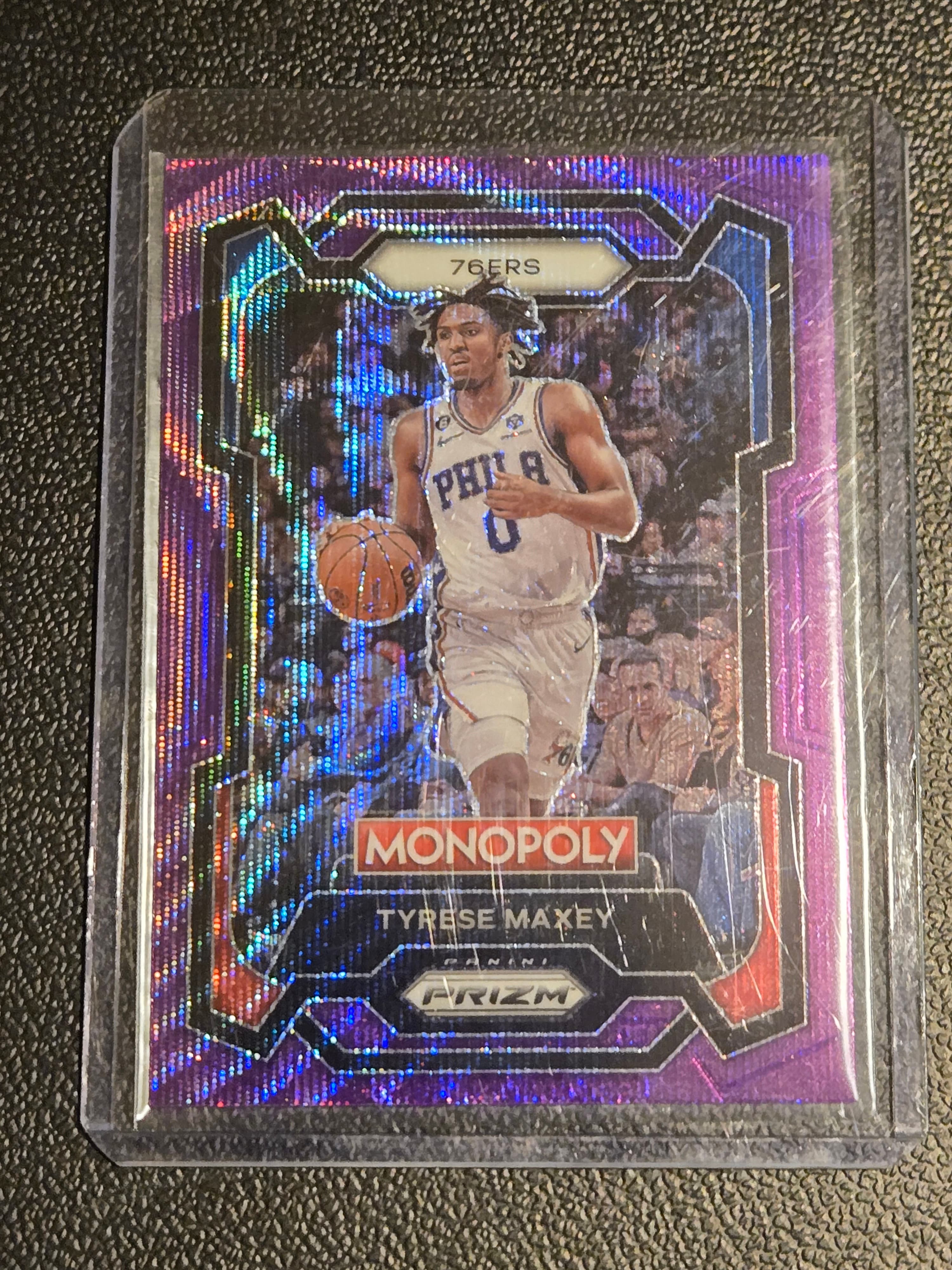 2023-24 Panini Prizm Monopoly #68 Tyrese Maxey Purple - Image 1