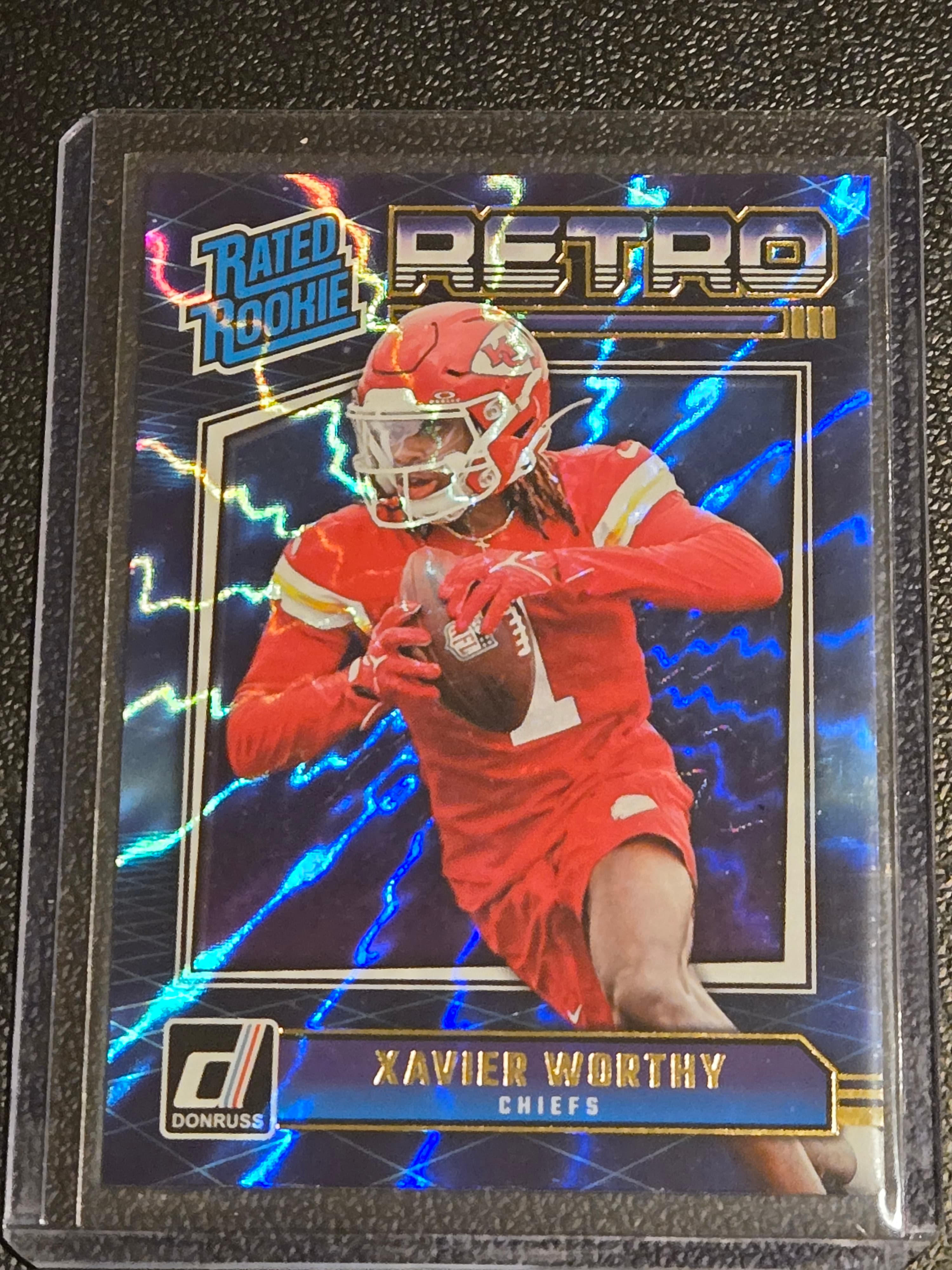 2024 Donruss #14 Xavier Worthy Rated Rookies Retro - Image 1