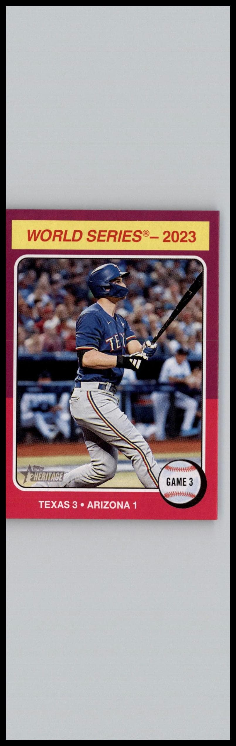 2024 Topps Heritage #463 World Series 2023: Game Texas Rangers - Image 1