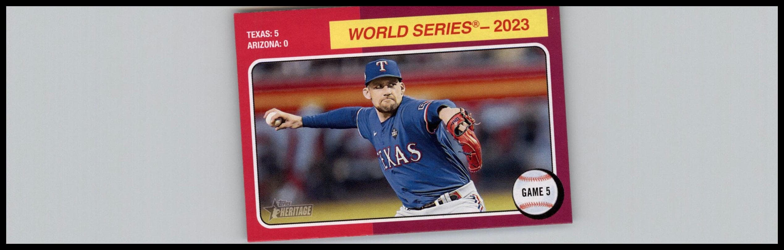 2024 Topps Heritage #465 World Series 2023: Game Texas Rangers - Image 1