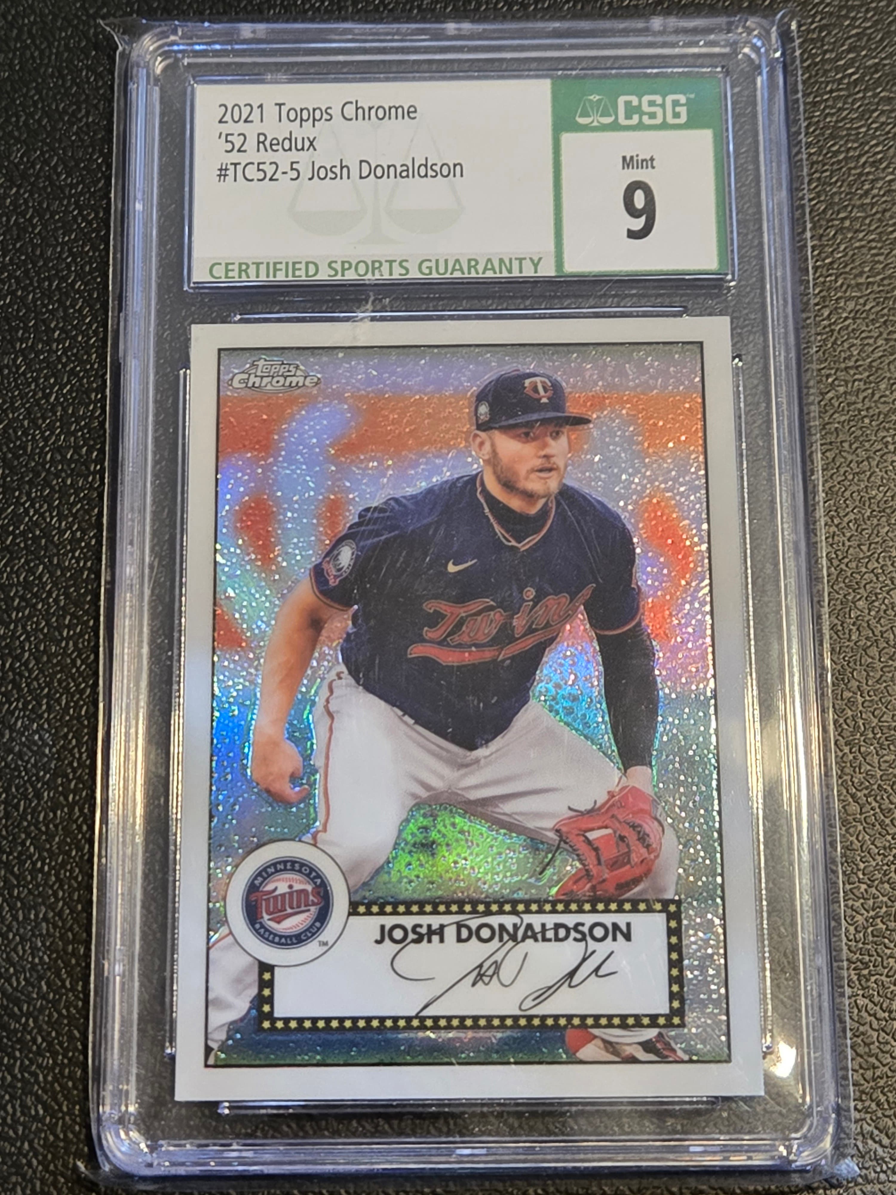 2021 Topps #TC52-5 Josh Donaldson 1952 Topps Redux Chrome CSG 9 - Image 1