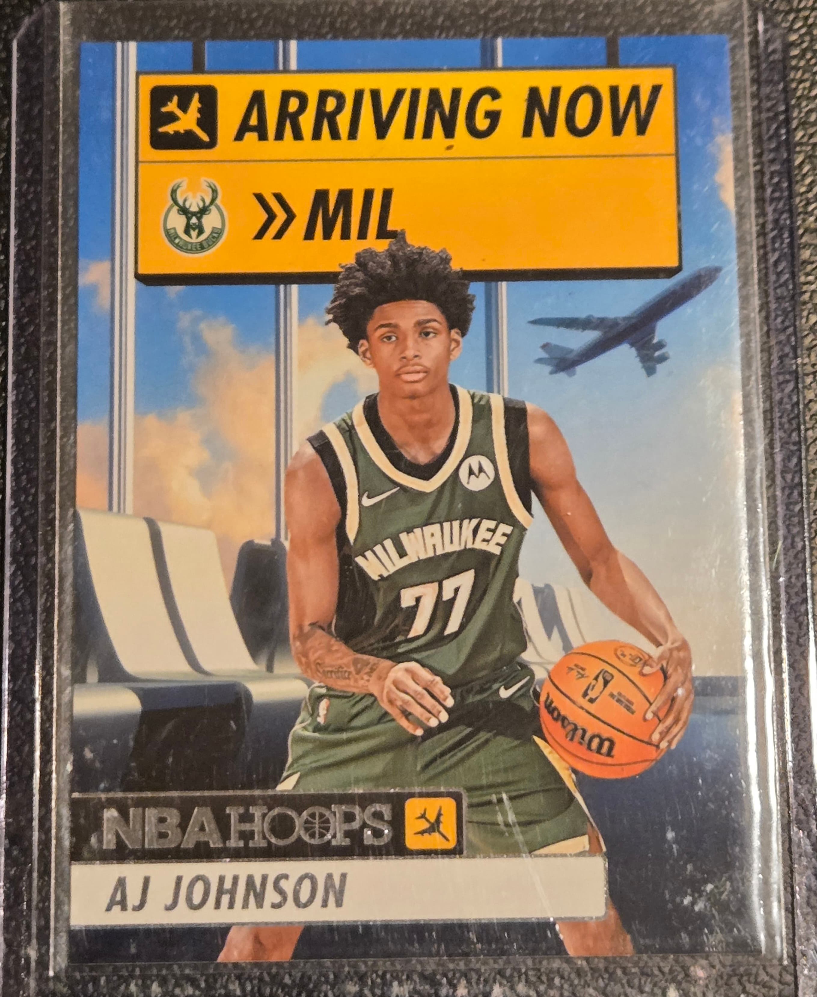 2024-25 Hoops #19 AJ Johnson Arriving Now - Image 1