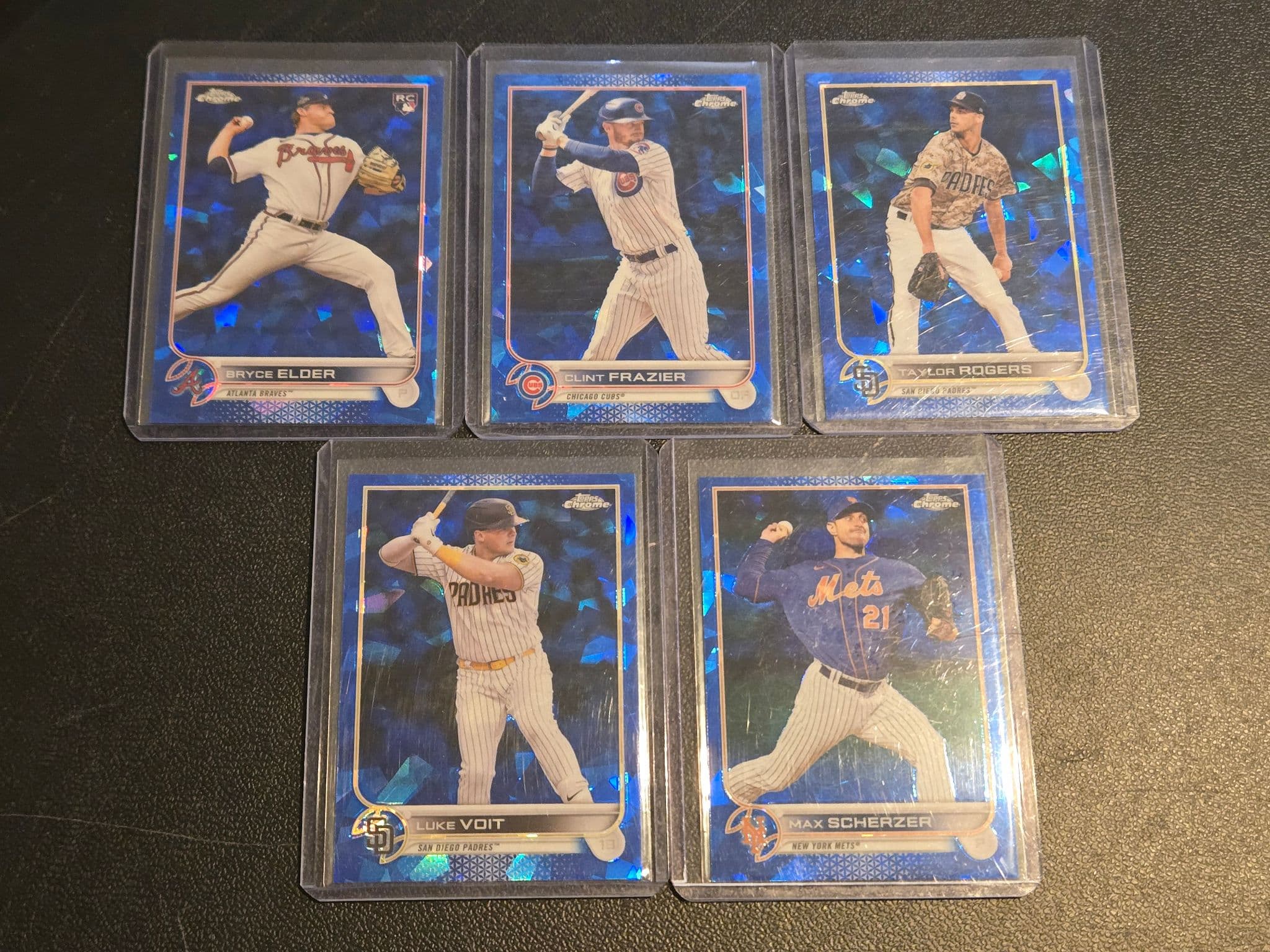 Topps Chrome Sapphire Baseball Card Lot Bryce Elder Luke Voit Max Scherzer - Image 1