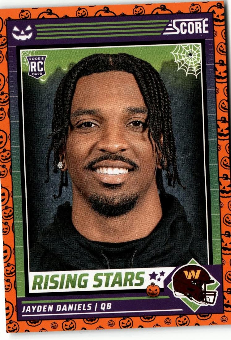 2024 Score-A-Treat #26 Jayden Daniels A-Treat - Rising Stars Orange Pumpkin - Image 1