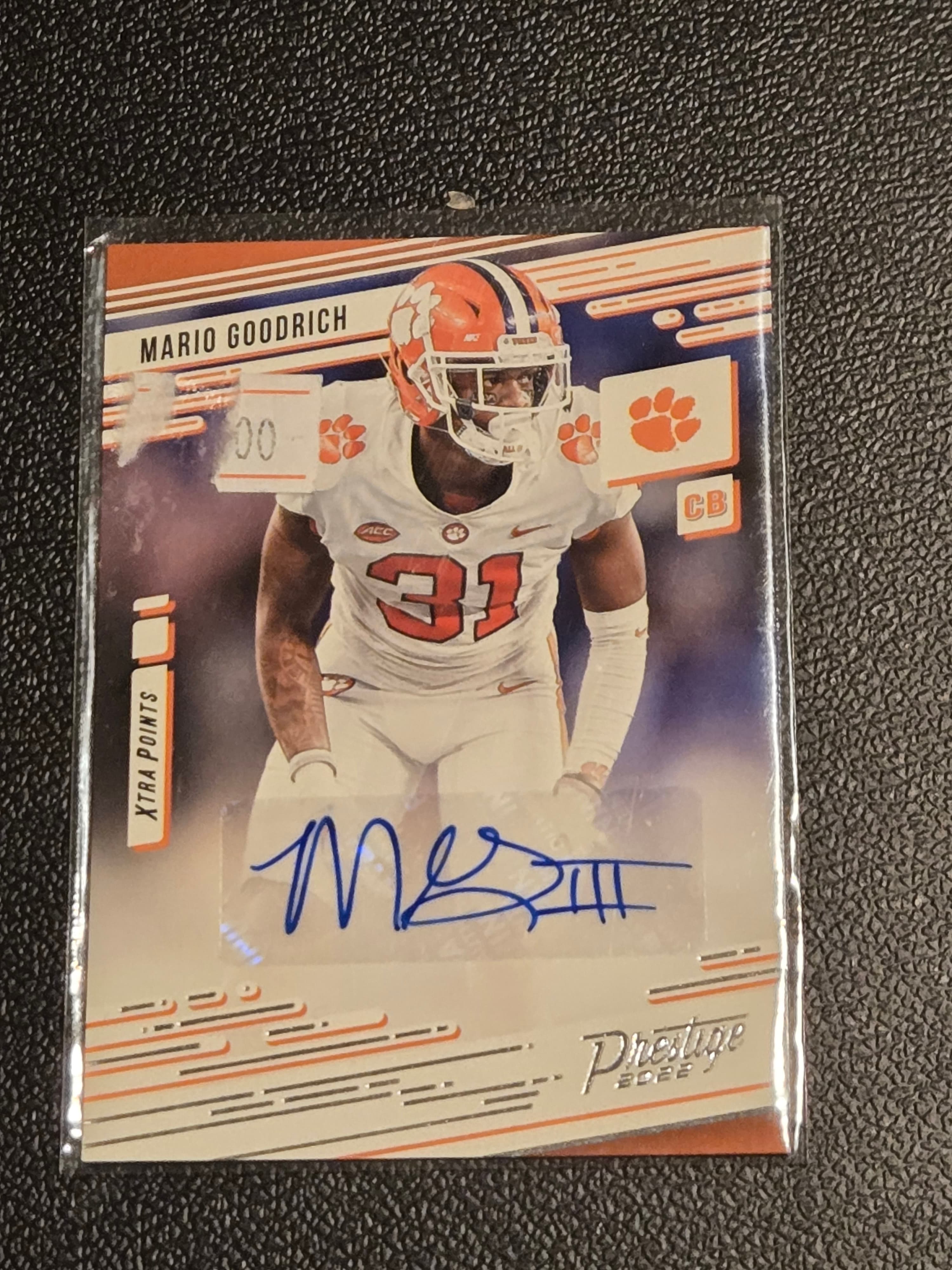 2022 Panini Chronicles Draft Mario Goodrich Prestige Xtra Points Signatures - Image 1