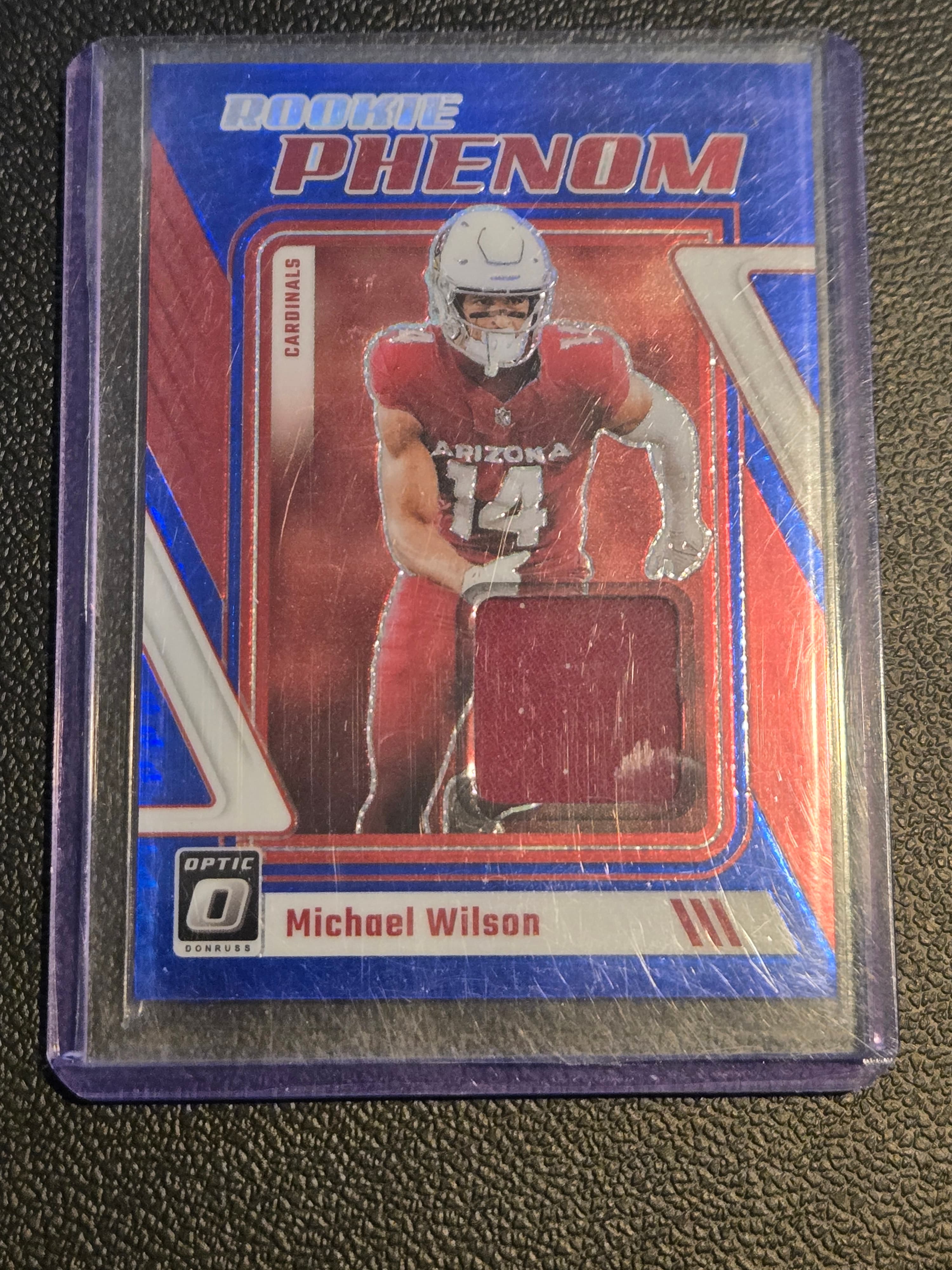 2023 Donruss Optic #RP-MW Michael Wilson Rookie Phenom Blue Hyper - Image 1