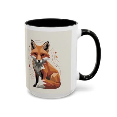 Stylish Fox Accent Coffee Mug - Perfect Gift for Fox Lovers, Unique Home - Image 1