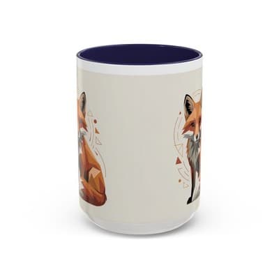 Stylish Fox Accent Coffee Mug - Perfect Gift for Fox Lovers, Unique Home - Image 1