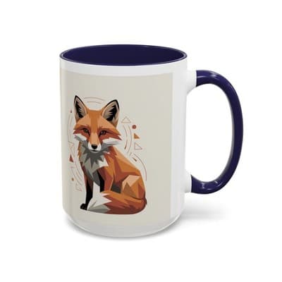 Stylish Fox Accent Coffee Mug - Perfect Gift for Fox Lovers, Unique Home - Thumbnail 2