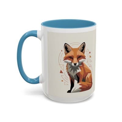Stylish Fox Accent Coffee Mug - Perfect Gift for Fox Lovers, Unique Home - Thumbnail 3