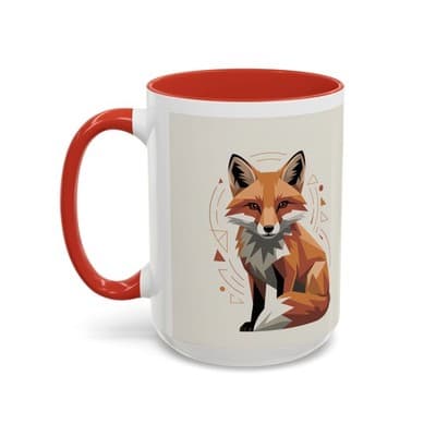 Stylish Fox Accent Coffee Mug - Perfect Gift for Fox Lovers, Unique Home - Thumbnail 3