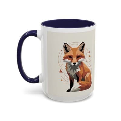 Stylish Fox Accent Coffee Mug - Perfect Gift for Fox Lovers, Unique Home - Thumbnail 3