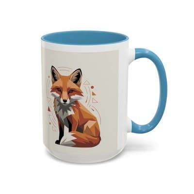 Stylish Fox Accent Coffee Mug - Perfect Gift for Fox Lovers, Unique Home - Thumbnail 2