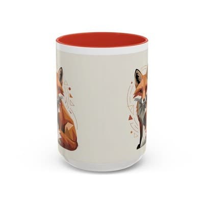 Stylish Fox Accent Coffee Mug - Perfect Gift for Fox Lovers, Unique Home - Image 1