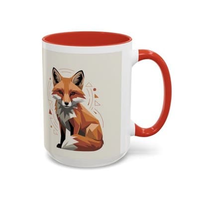 Stylish Fox Accent Coffee Mug - Perfect Gift for Fox Lovers, Unique Home - Thumbnail 2