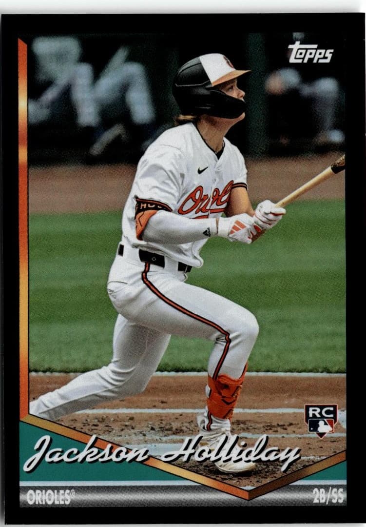 2024 Topps Archives #293 Jackson Holliday Black Foilboard - Image 1