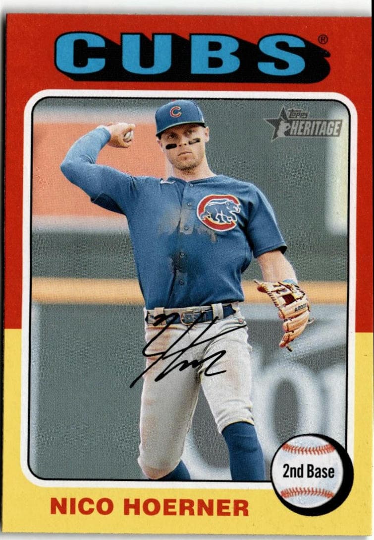 2024 Topps Heritage #280 Nico Hoerner - Image 1