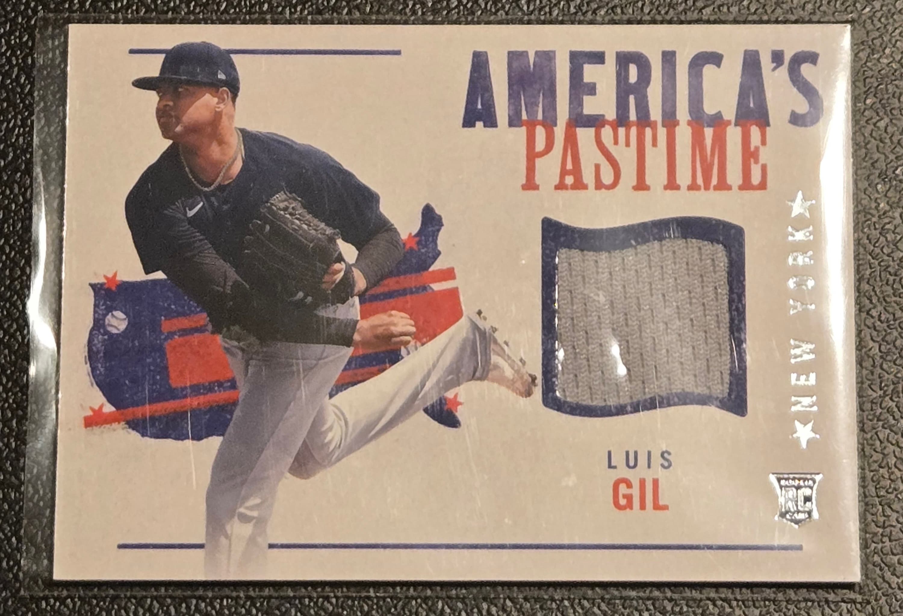 2022 Panini Chronicles #APS-LG Luis Gil America's Pastime Swatches - Image 1