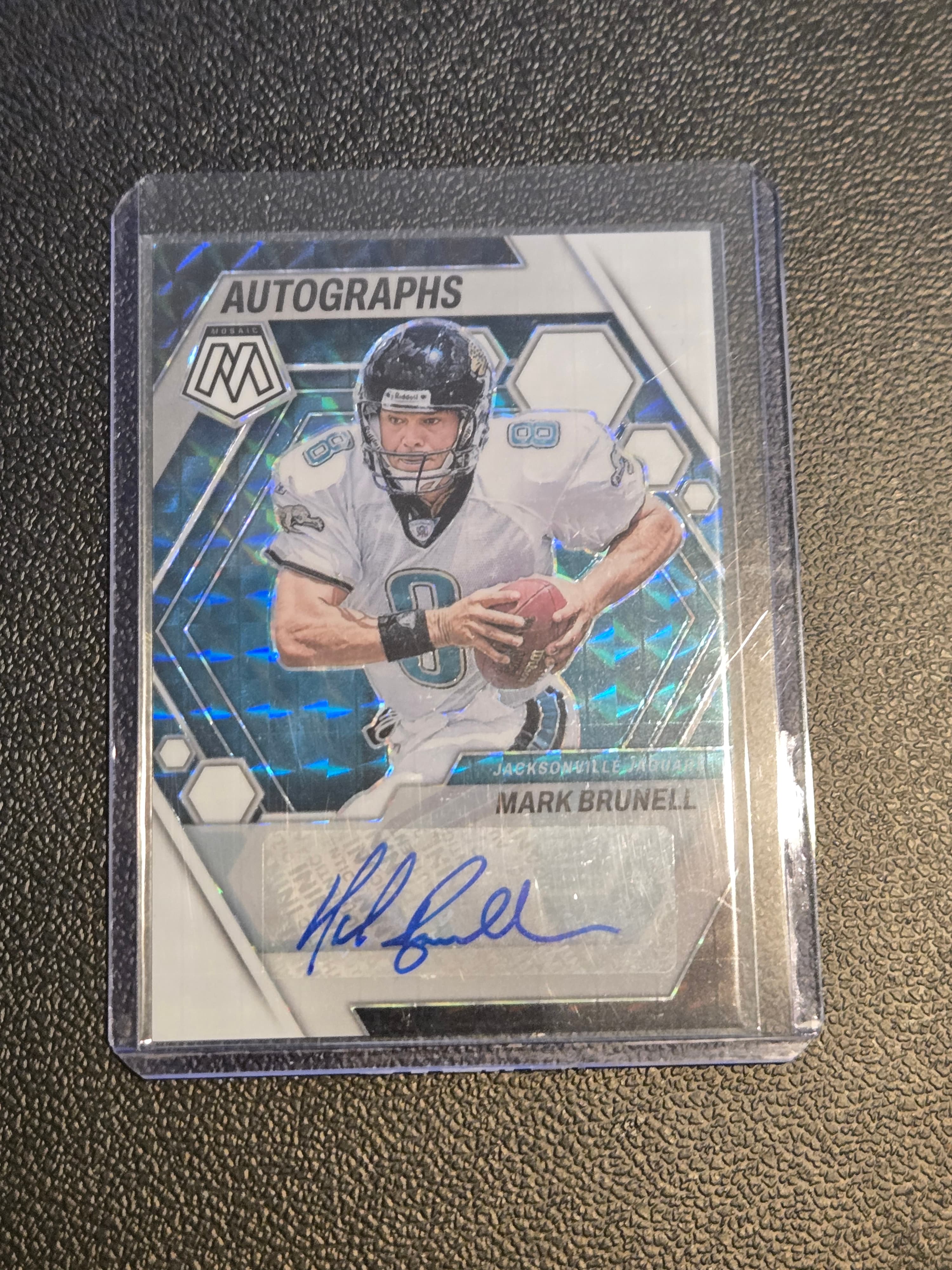 2023 Panini Mosaic #AM-MB Mark Brunell Autographs Mosaic White #/25 - Image 1