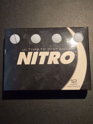 Nitro Golf Balls 12 Pack Ultimate Distance White New - Image 1