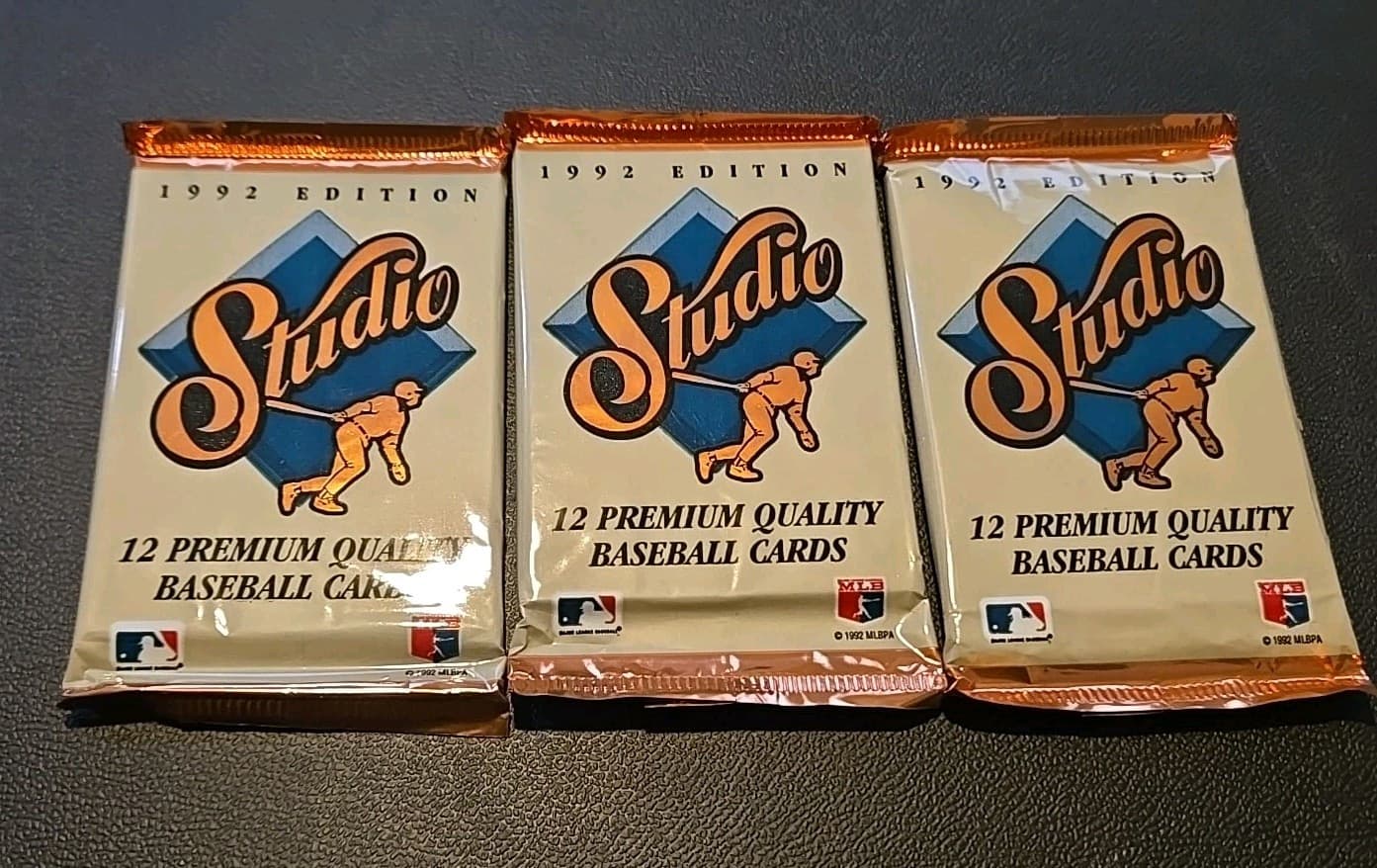 Lot Of 9 1990s Baseball Card Packs Fleer 90/studio 92/ Premier 1992 3 Packs Each - Thumbnail 2