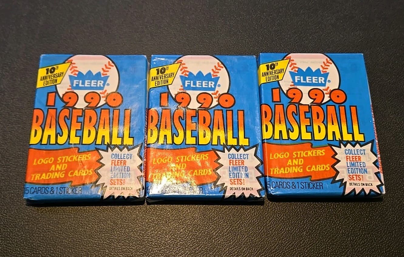 Lot Of 9 1990s Baseball Card Packs Fleer 90/studio 92/ Premier 1992 3 Packs Each - Thumbnail 4