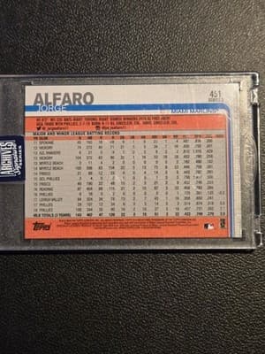 Topps 2020 Archives Signature Series Jorge Alfaro Miami Marlins Autograph 24/53 - Thumbnail 2