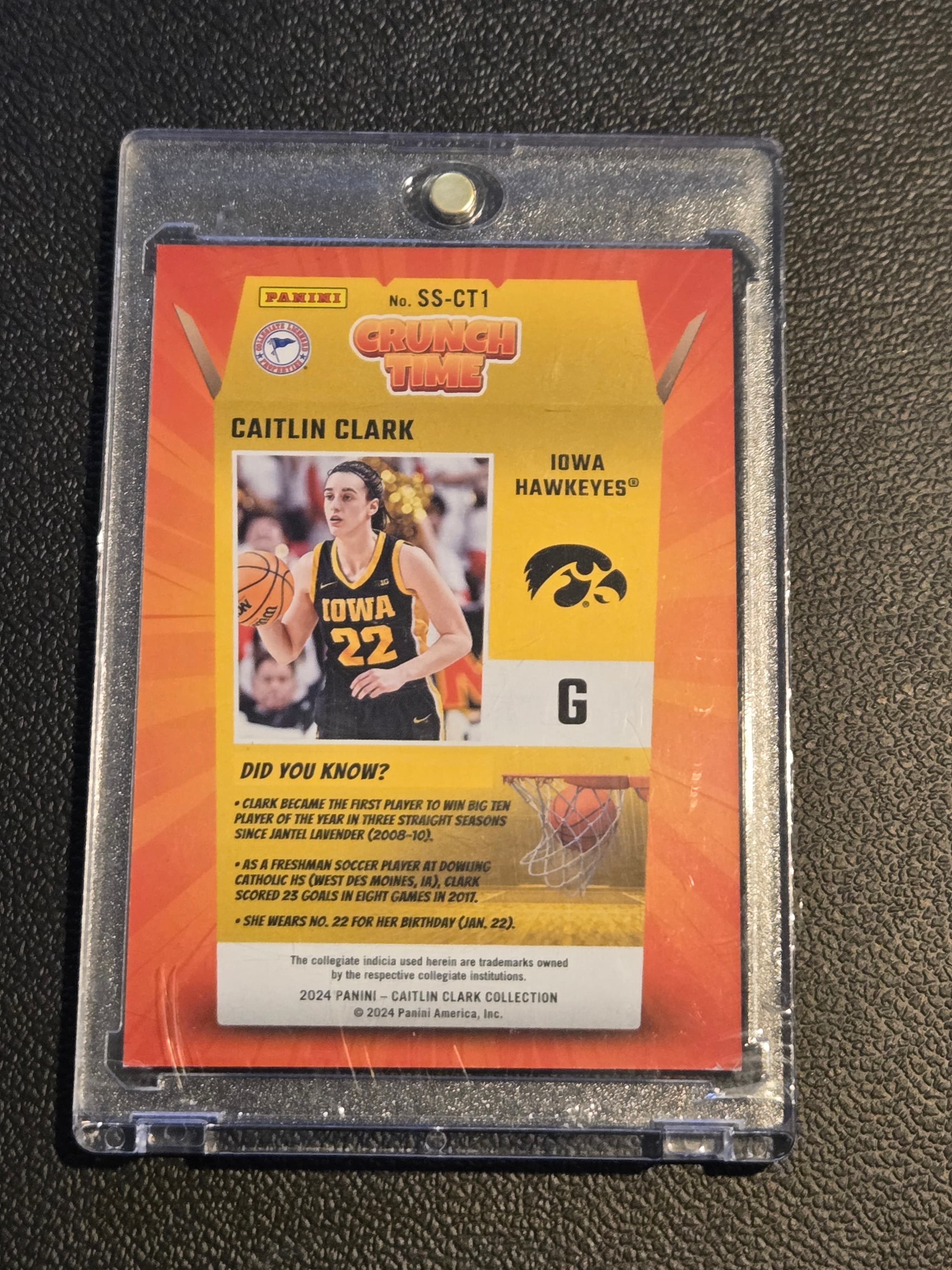 2024 Panini Caitlin Clark Collection #CT1 Caitlin Clark Crunch Time Target - Thumbnail 2