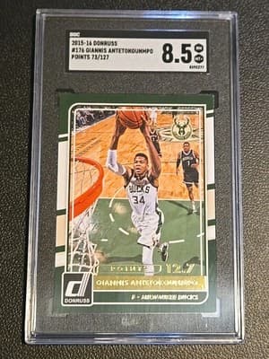 Milwaukee Bucks Hat And SGC Graded Giannis Antetokunmpo Card With 8.5 Lot - Thumbnail 4