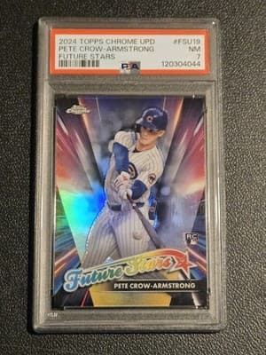 2024 Topps Chrome Update Pete Crow-Armstrong Future Stars PSA 7 - Image 1