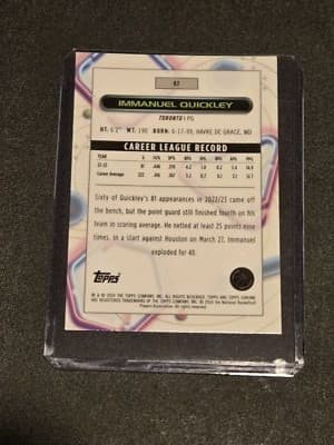 2023-24 Topps Chrome Cosmic #82 Immanuel Quickley - Thumbnail 2