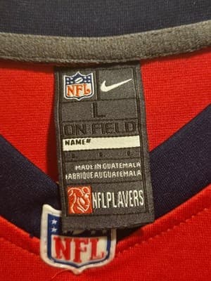 Nike NFL Texans Jersey Boys L Watt 99 Red On Field Game Sewn Patch Short Sleeve - Thumbnail 3