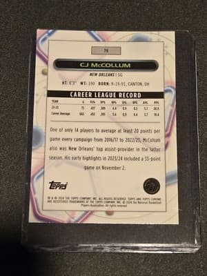 2023-24 Topps Chrome Cosmic #79 CJ McCollum - Thumbnail 2