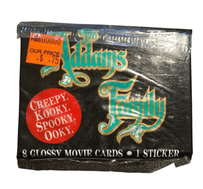 Topps The Addams Family Wax Pack Lot of 5 1991 Sealed Movie 8 Card Packs Sticker - Thumbnail 2