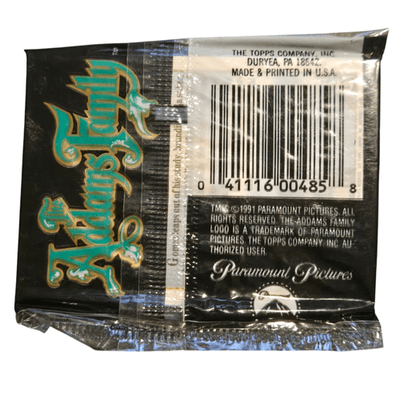 Topps The Addams Family Wax Pack Lot of 5 1991 Sealed Movie 8 Card Packs Sticker - Thumbnail 3
