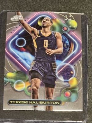 2023-24 Topps Chrome Cosmic #50 Tyrese Haliburton - Image 1
