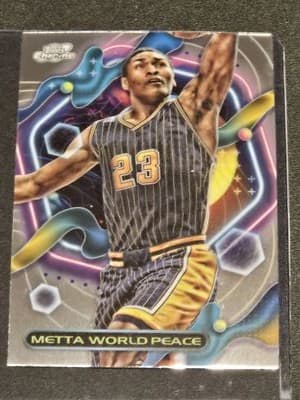 2023-24 Topps Chrome Cosmic #52 Metta World Peace - Image 1